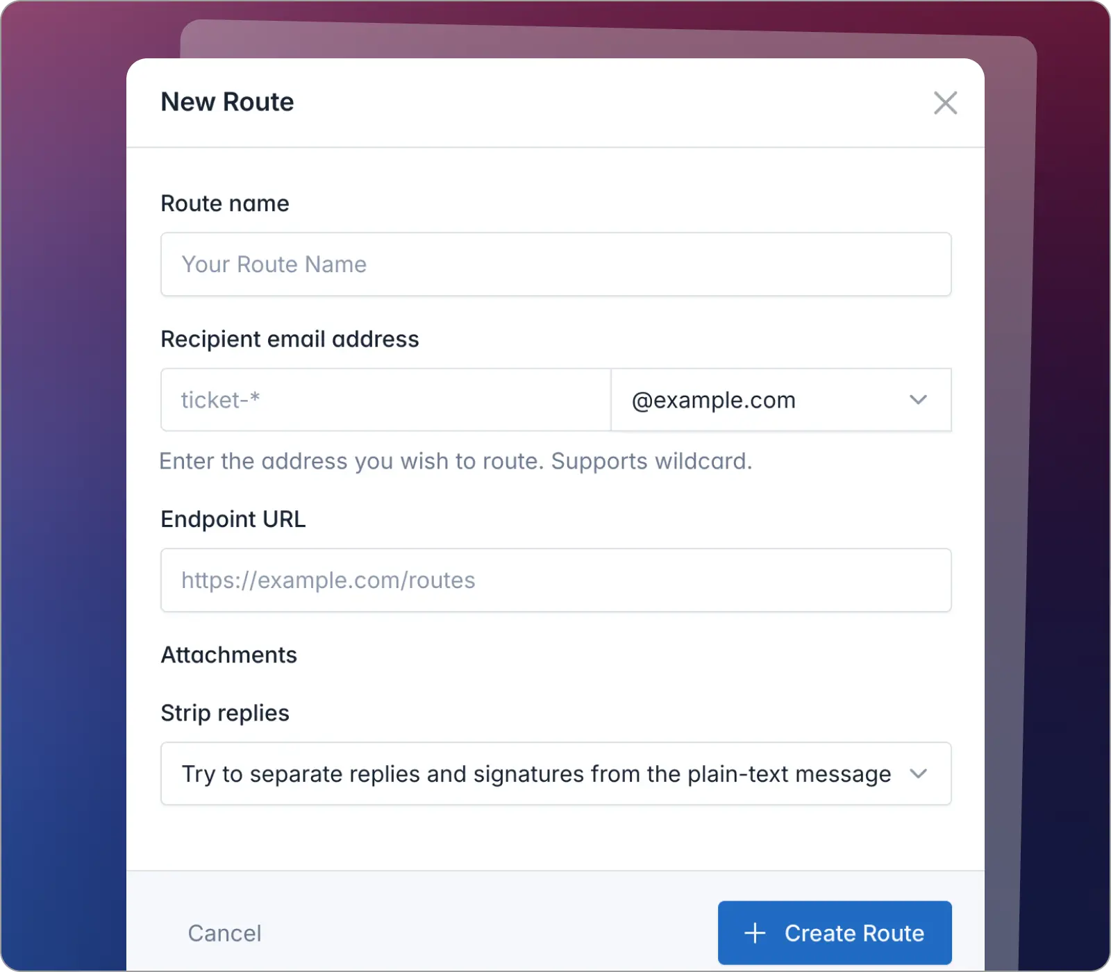 Integrate email into your apps using Email Routes