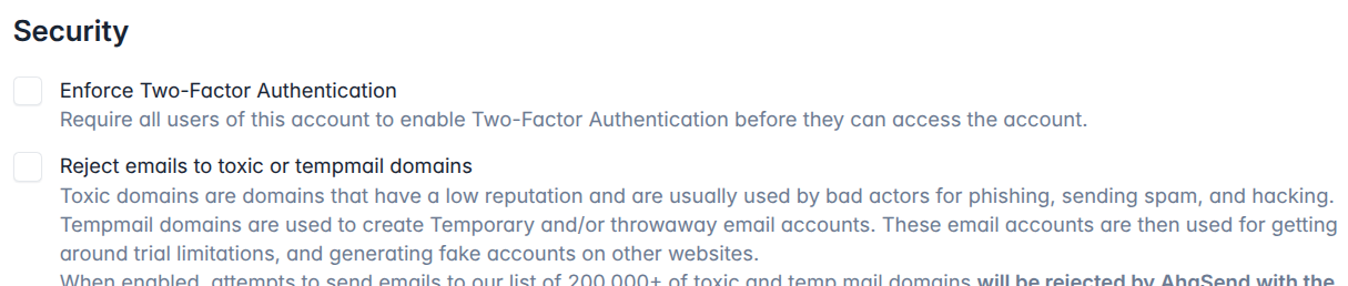 2FA enforcement option