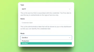 Sandbox credentials help AhaSend customers with email integration and testing